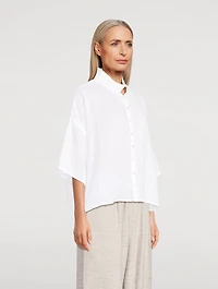 Short-Sleeve Linen Shirt