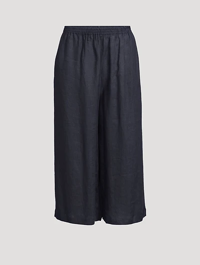 Linen Wide-Leg Trousers