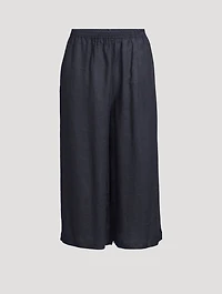 Linen Wide-Leg Trousers