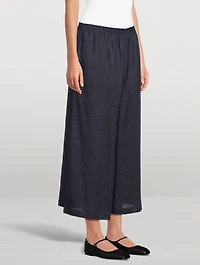 Linen Wide-Leg Trousers
