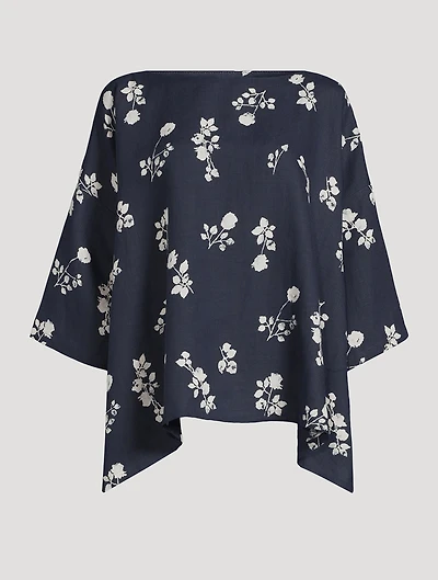 Linen Tunic Peony Print
