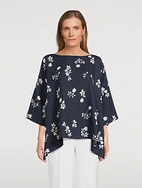 Linen Tunic Peony Print