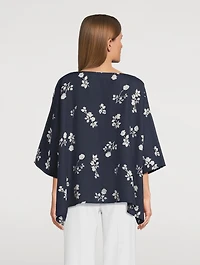 Linen Tunic Peony Print