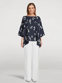 Linen Tunic Peony Print