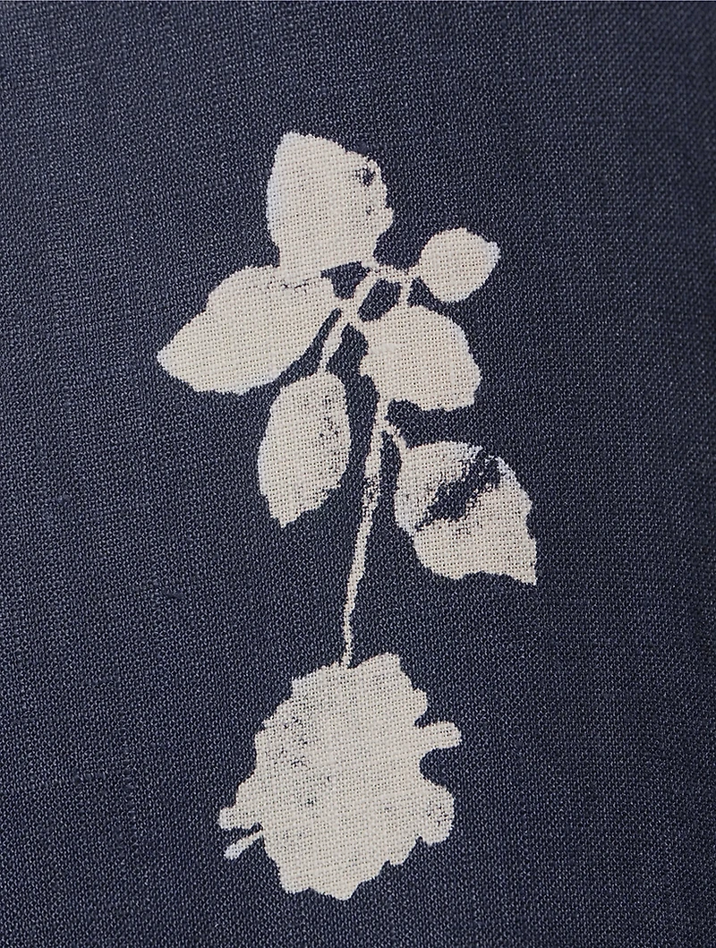 Linen Tunic Peony Print