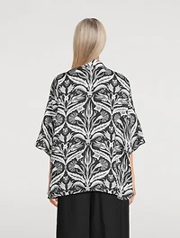 Linen Shirt Mughal Carnation Garden Print