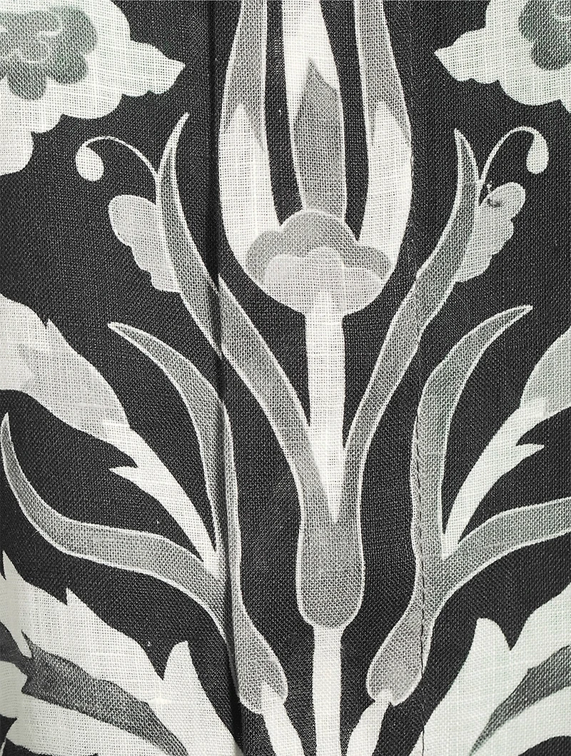 Linen Shirt Mughal Carnation Garden Print
