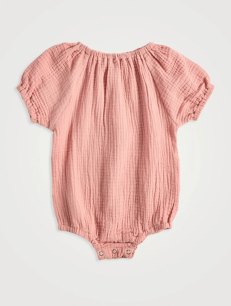 Muslin Short-Sleeve Romper