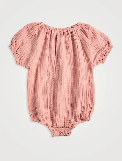 Muslin Short-Sleeve Romper