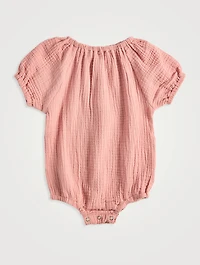 Muslin Short-Sleeve Romper