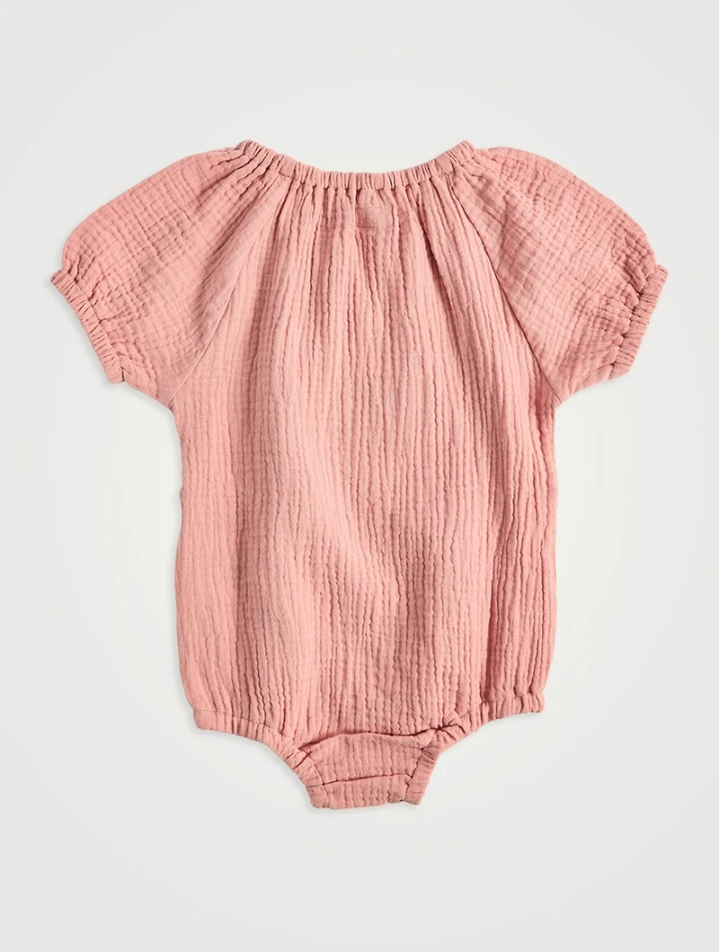 Muslin Short-Sleeve Romper