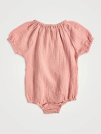Muslin Short-Sleeve Romper