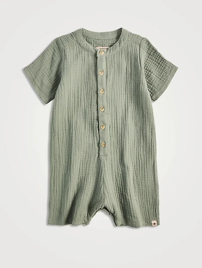 Muslin Short-Sleeve Playsuit