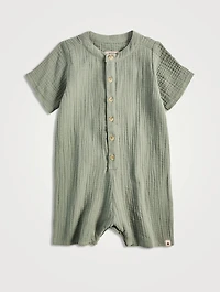 Muslin Short-Sleeve Playsuit
