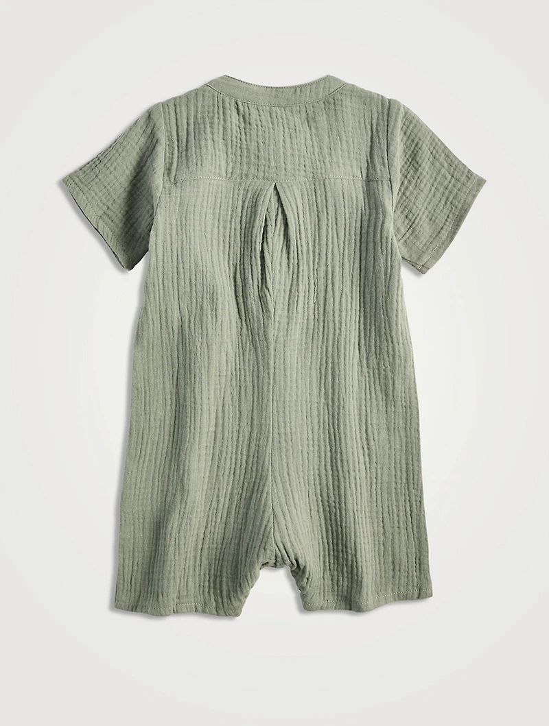 Muslin Short-Sleeve Playsuit