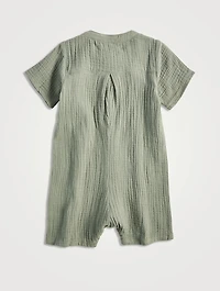 Muslin Short-Sleeve Playsuit