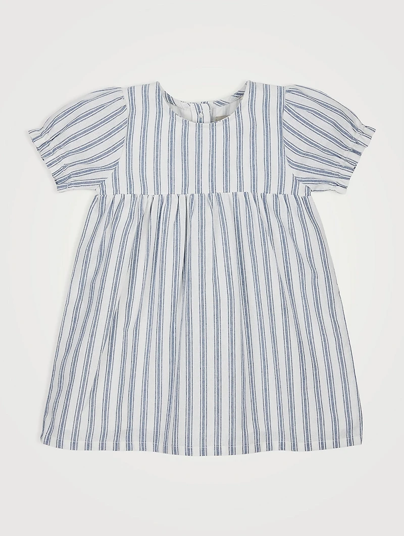 Striped Organic Cotton Short-Sleeve Dress