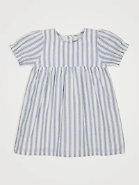 Striped Organic Cotton Short-Sleeve Dress