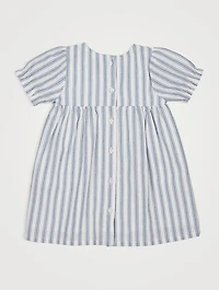 Striped Organic Cotton Short-Sleeve Dress