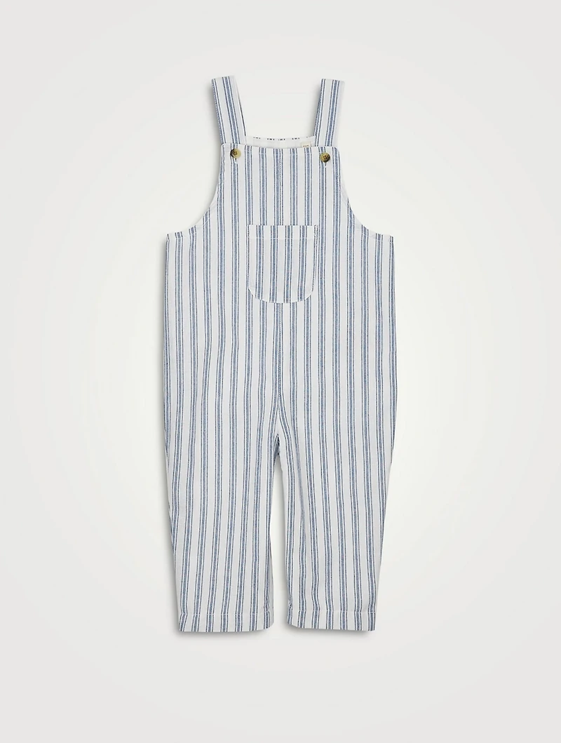 Striped Organic Cotton Overalls