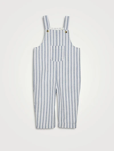 Striped Organic Cotton Overalls