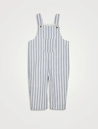 Striped Organic Cotton Overalls
