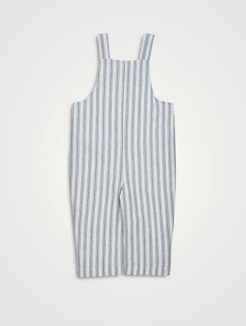 Striped Organic Cotton Overalls