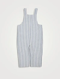 Striped Organic Cotton Overalls