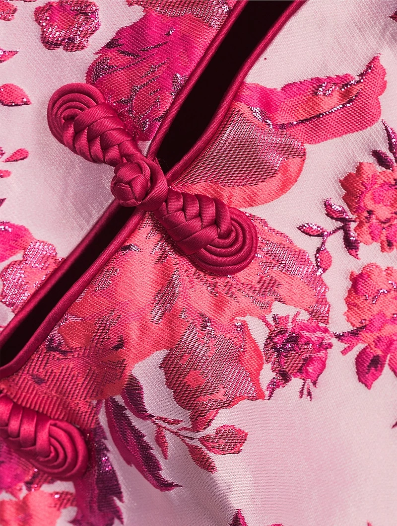 Josephine Floral Jacquard Midi Dress