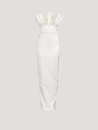 Noah Ruffled Satin Gown