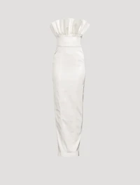Noah Ruffled Satin Gown
