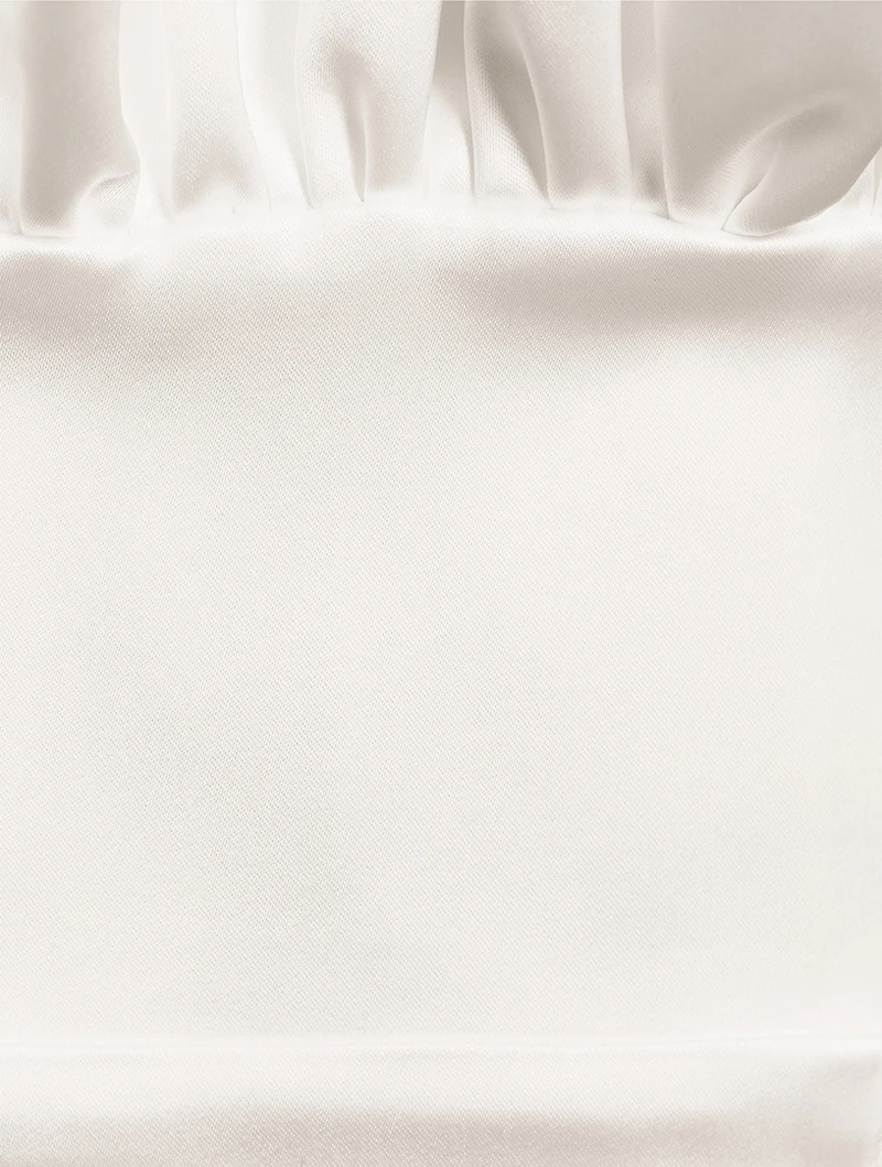 Noah Ruffled Satin Gown