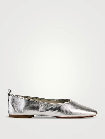Vivian Metallic Leather Ballet Flats