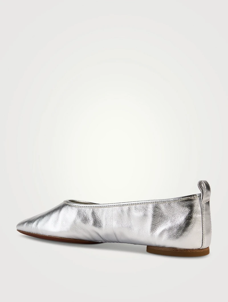 Vivian Metallic Leather Ballet Flats