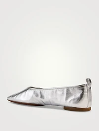 Vivian Metallic Leather Ballet Flats