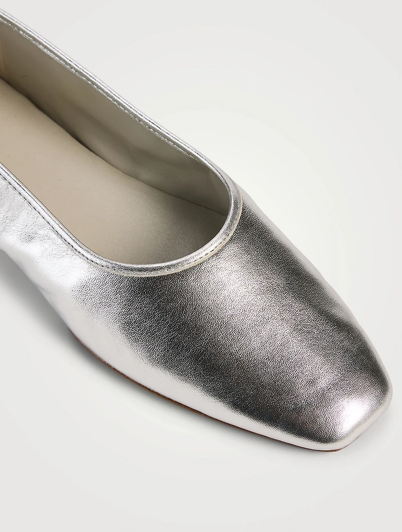 Vivian Metallic Leather Ballet Flats