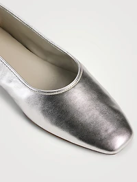 Vivian Metallic Leather Ballet Flats