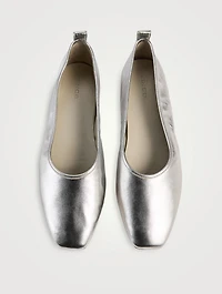 Vivian Metallic Leather Ballet Flats