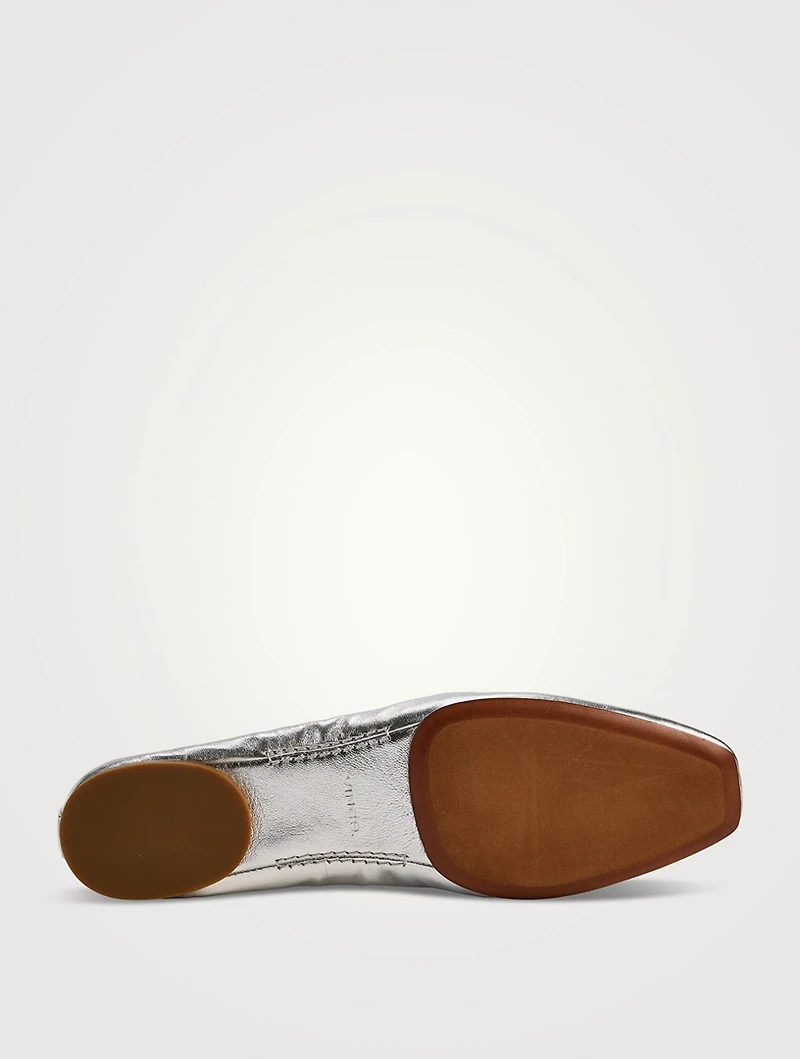 Vivian Metallic Leather Ballet Flats
