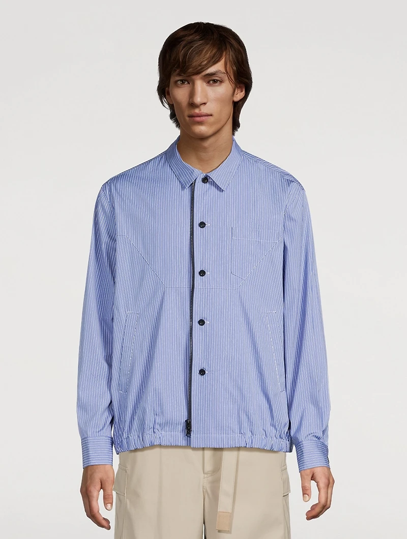 Striped Poplin Jacket