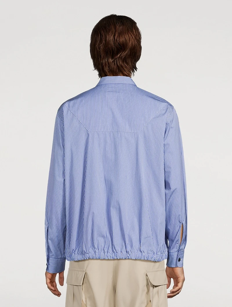 Striped Poplin Jacket