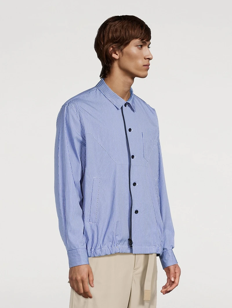 Striped Poplin Jacket