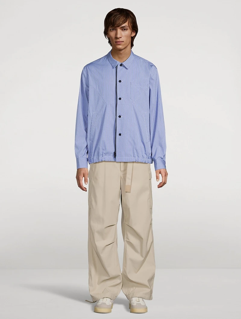 Striped Poplin Jacket