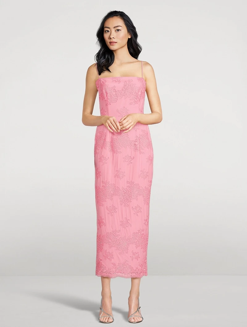 Sinead Laser-Cut Midi Dress