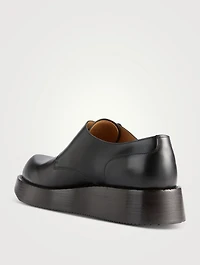 T-Bar Creeper Leather Monk Strap Shoes