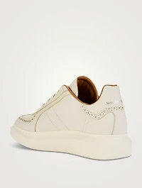 Retro Brogue-Detail Leather Sneakers