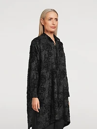 Rose-Embellished Shirt