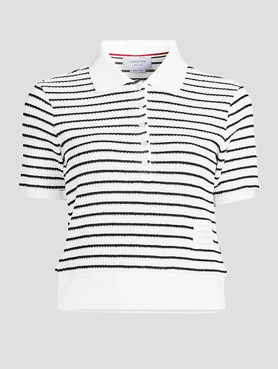 Textured Cotton Polo Shirt