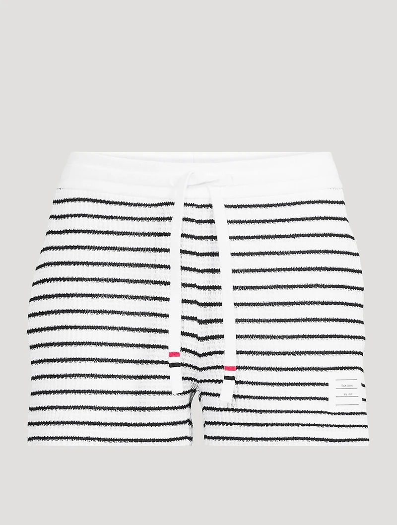 Textured Cotton Shorts