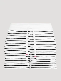 Textured Cotton Shorts